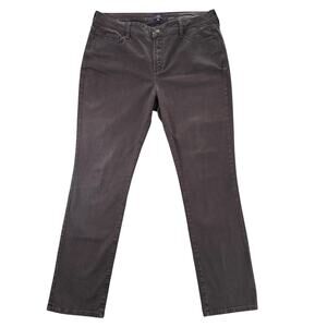 NYDJ Not Your Daughters Jeans Womens 16 Gray Straight Leg Pants USA Made Stretch